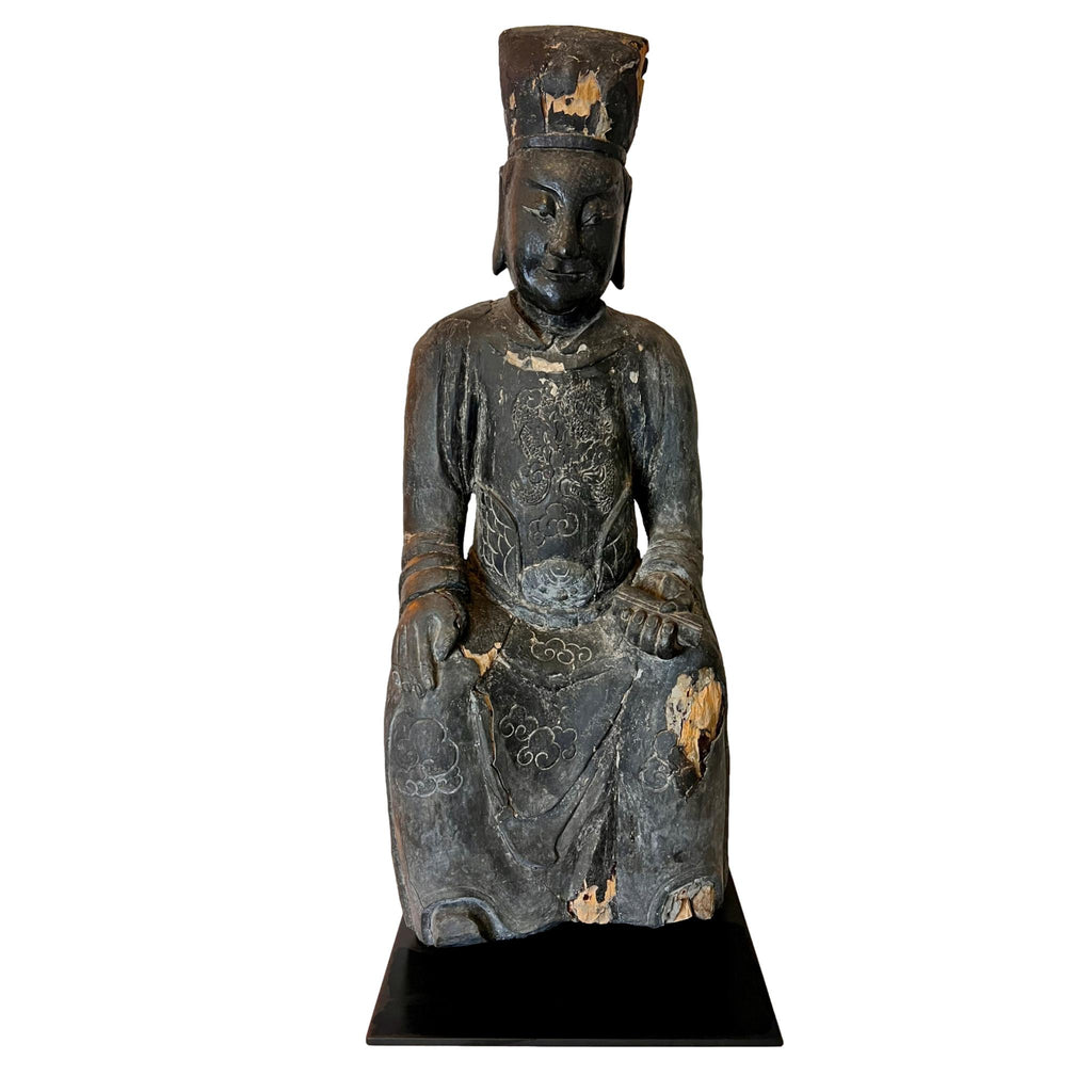 https://bettinawhitefordhome.com/products/18th-century-ebonized-wen-chang-statue-on-iron-stand