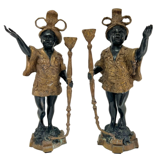 https://bettinawhitefordhome.com › products › pair-of-antique-patinated-gilt-bronze-blackamoor-candlesticks