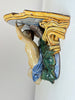 Pair of Antique Italian Majolica Putti Brackets