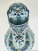 Vintage French Polychrome Faience Lavabo Wall Fountain