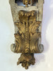 Pair of Antique Painted French Carved Corbels with Gilt Accents