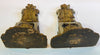 Pair of Antique Painted French Carved Corbels with Gilt Accents