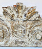 Pair of Antique Italian Hand Carved Painted Pediments