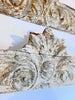 Pair of Antique Italian Hand Carved Painted Pediments