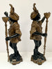 Pair of Antique Italian Bronze Blackamoor Candlesticks