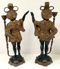 Pair of Antique Italian Bronze Blackamoor Candlesticks