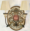 Pair of Fiore Carved Wall Sconces by Formations Lighting