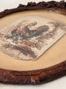 Pair of Black Forest Round Framed Antique French Watercolors