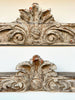 Pair of Antique Italian Hand Carved Painted Pediments