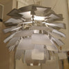 33" Henningsen Style Silver Artichoke Pendant by Stilnovo