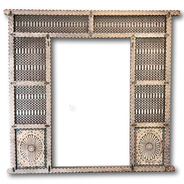 Early 20th Century Anglo Indian Inlaid Iron Door Frame